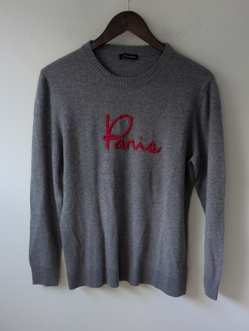 Saks Fifth Avenue Women's Grey Wool Cashmere Cozy Crewneck Sweater Size?